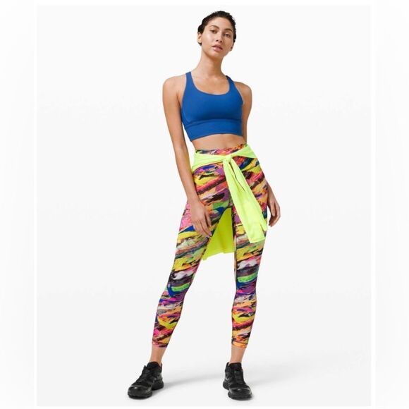 Lululemon Wunder Train High-Rise Tights Catalyst Multi Neon Size: 6 - Picture 1 of 7
